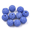 Handmade Polymer Clay Rhinestone Beads X-CLAY-T014-16mm-03-1