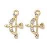 Alloy Rhinestone Pendants FIND-L024-12G-1