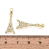 Brass Micro Pave Clear Cubic Zirconia Pendants KK-T080-74G-3