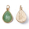 Natural Green Aventurine Pendants G-S359-364C-3