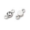 Flat Round Brass Rhinestone Connecter Settings KK-P340-06A-P-2