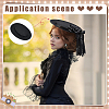 Cotton Imitation Flat Round Fascinator Hat Base for Millinery FIND-WH0173-460B-4