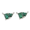 Brass Pave Cubic Zirconia Charms CU-CBA6A75-04P-04-1
