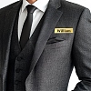 Plastic Blank Name Badge ID Tag with Iron Pins KY-D024-01A-6