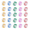 50Pcs Acrylic European Beads MACR-TADJ0001-13S-1