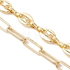 Brass Coffee Bean Chain and Paperclip Chain Bracelet Making AJEW-JB01566-3