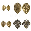 20Pcs 4 Styles Tibetan Style Alloy Leaf Pendants TIBEP-YW0002-39-1
