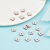 Brass Rhinestone Spacer Beads X1-RSB072-08S-4