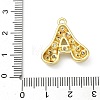 Brass Micro Pave Clear Cubic Zirconia Pendants KK-I476-02G-A-3
