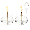Transparent Glass Candle Holders with Candle Wick DIY-WH0308-996A-1