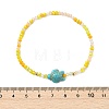 Abacus Glass & Dyed Synthetic Turquoise Beads Stretch Bracelets for Women BJEW-JB13812-02-5