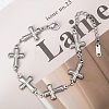304 Stainless Steel Link Bracelets for Women BJEW-Q041-01B-P-1