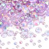 Electroplated Transparent Flat Back Resin Rhinestone Cabochons RESI-XCP0002-44C-1