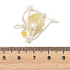 Electroplated Natural Quartz Copper Wire Wrapped Pendants PALLOY-TA00429-01-3