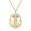 304 Stainless Steel Laser Cut Pendant Necklaces FS-WGA4904-09-1