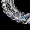 Electroplate Transparent Glass Beads Strands EGLA-A035-T6mm-L19-3