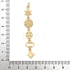 Tassel Brass Micro Pave Clear Cubic Zirconia Big Pendants KK-L271-01G-06-3
