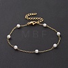 Round Plastic Imitation Pearl Beaded Bracelets BJEW-E054-10G-2