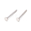 925 Sterling Silver Flat Pad  Stud Earring Findings STER-K167-045A-S-1