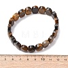 Natural Tiger Eye Faceted Beaded Stretch Bracelets for Women BJEW-K251-07A-5