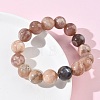 Natural Sunstone Round Beads Stretch Bracelets for Women BJEW-Z158-03A-01-3