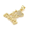 Rack Plated Brass with Cubic Zirconia Pendant KK-P270-12G-2