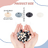 80Pcs 4 Colors Food Grade Eco-Friendly Silicone Beads SIL-DC0001-12-2