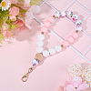 1Pc Silicone & Wood Pendant Decorations HJEW-BM0001-61E-4