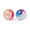Transparent Crackle Resin Beads RESI-C070-15-2