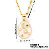 Fashionable Women's Star Moon Oval Brass Enamel Pendant Necklaces LO5059-2-2
