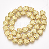 Electroplated Natural Lava Rock Beads Strands X-G-T126-10G-2