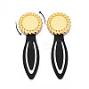 Alloy & Iron Bookmark Cabochon Settings PALLOY-N184-06G-4
