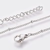 304 Stainless Steel Curb Chain Anklets AJEW-P069-05P-3