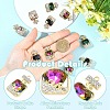 12Pcs 4 Colors Alloy Rhinestone Pendants FIND-YW0011-80-3