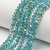 Electroplate Glass Beads Strands EGLA-A034-T1mm-K19-1