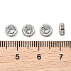 SHEGRACE Brass Micro Pave Clear Cubic Zirconia Spacer Beads XGRQ1U396-362P-3