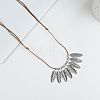 Boho Alloy Pendant Adjustable Cord Necklaces for Women WG6DA09-05-1