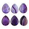 Natural Banded Agate Pendants GG-K002-02F-1