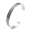 Non-Tarnish 304 Stainless Steel Open Cuff Bangles BJEW-P300-02P-1