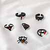6Pcs 6 Styles Alloy Rhinestone Cuff Rings Sets WG9487C-01-4