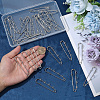 30Pcs Iron Brooch Findings IFIN-SC0002-10B-P-3
