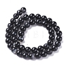Natural Black Agate Beads Strands X-G-G582-8mm-60-2