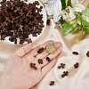 160Pcs 2 Styles Natural Wooden Beads WOOD-HS0001-03-3