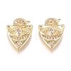 Brass Micro Pave Cubic Zirconia Pendants ZIRC-G168-41G-1