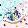45Pcs 9 Colors Handmade Evil Eye Lampwork Beads LAMP-CJ0003-11-5