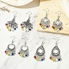 Gemstone Tassel Chandelier Earrings EJEW-JE07176-1