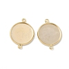 Flat Round Brass Connector Cabochon Settings X-KK-K414-13B-G-1