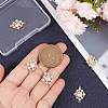8Pcs Brass Clear Cubic Zirconia Connector Charms ZIRC-BBC0001-37-3