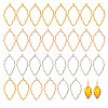 CHGCRAFT 30Pcs 3 Colors Alloy Open Back Bezel Big Pendants FIND-CA0008-43-1
