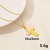 Stainless Steel Cross Pendant Necklace AR4885-4-1